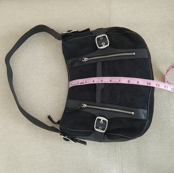 DKNY Suede Hobo Hand Bag - Picture 3 of 14